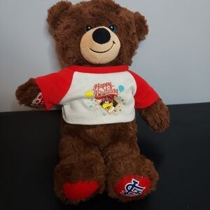 St.Louis Cardinals Build A Bear Happy Birthday Plushed Bear 2018